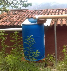 Recolección de agua pluvial en Loma Orgánica